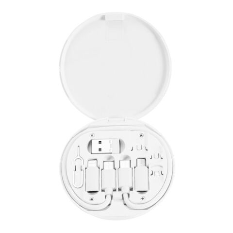 SYSTROM. Kit de câble de charge super rapide et d&#039;adaptateur ABS recyclé (100 % rABS) Blanc | sans marquage