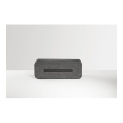 THUNDER. Haut-parleur portable avec microphone gris anthracite | sans marquage