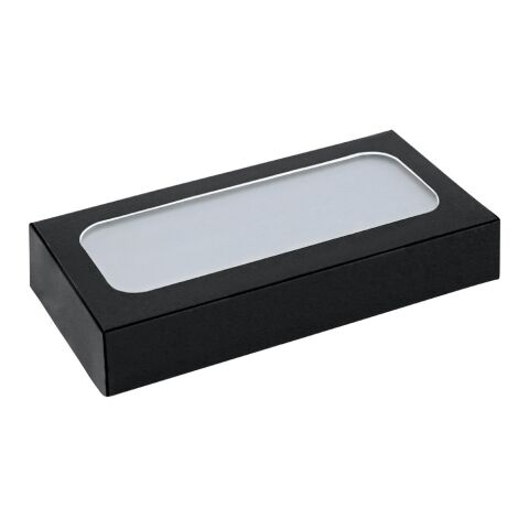 NOBEL. Power bank 7&#039;200 mAh en aluminium recyclé (100 % rAL) Noir | sans marquage