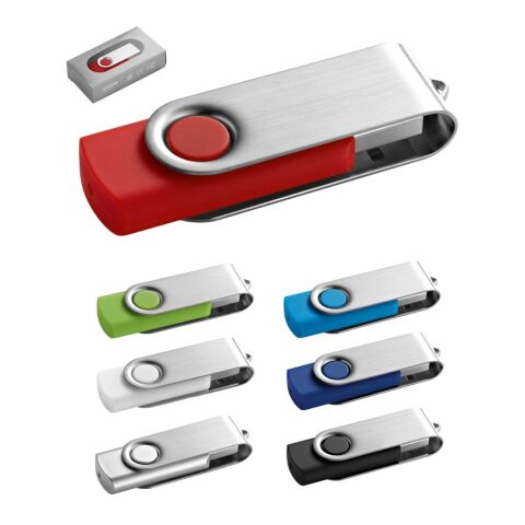 CLAUDIUS 16GB. Clé USB 16GB avec attache en métal Noir | sans marquage