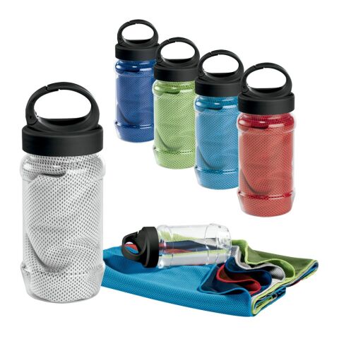 ARTX PLUS. Ensemble de bouteille en PP et PET et serviette de sport en polyamide et polyester Rouge | sans marquage