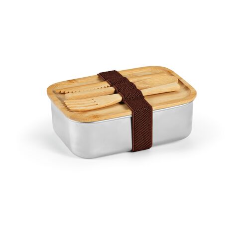 Lunch Box Warhol en bambou 740 ml Argent | sans marquage