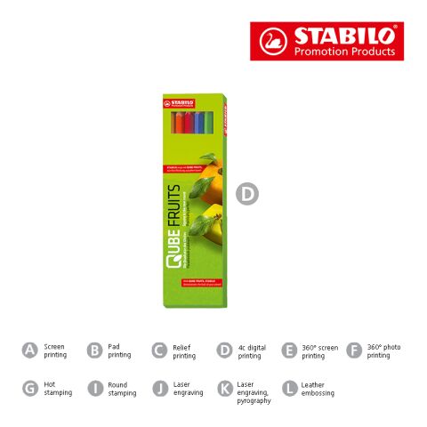 STABILO 1785 set de crayons de couleur quadrichromie