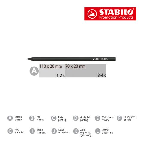 STABILO crayon graphite noir noir | sans marquage | non disponible | non disponible | non disponible