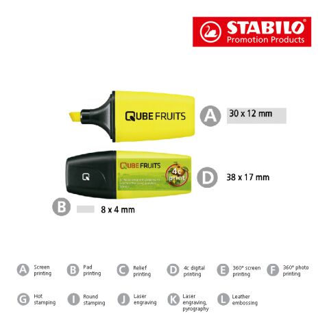 STABILO BOSS MINI surligneur Set de 2 Sérigraphie 2 couleur
