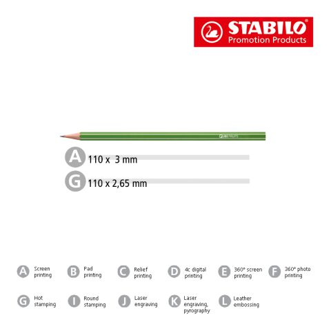 STABILO GREENgraph crayon graphite vert | sans marquage | non disponible