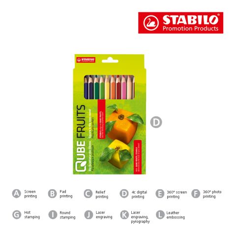 STABILO GREENtrio Set de 12 crayons de couleur sans marquage