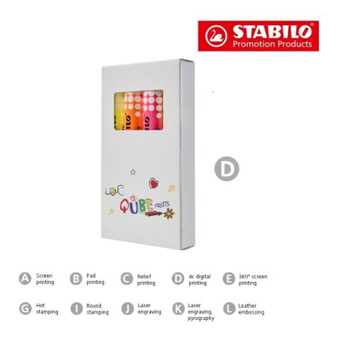 STABILO MARKdry Set de 4 marqueurs pour tableau blanc sans marquage