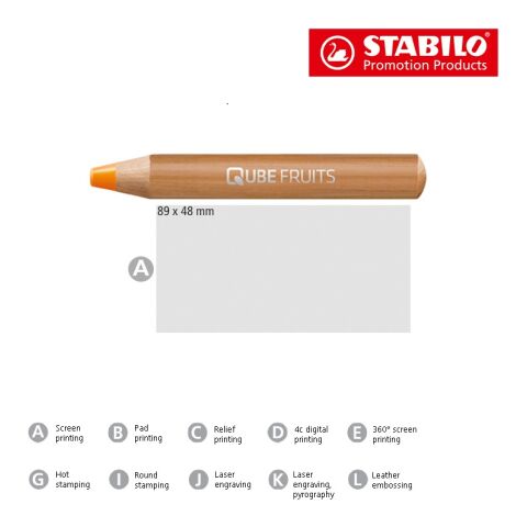 STABILO MARKdry marqueur pour tableau blanc jaune fluo | sans marquage
