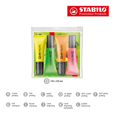 STABILO NEON surligneur Etui zippé de 4 sans marquage