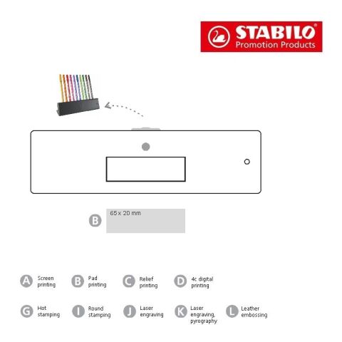 STABILO Pen 68 Click Set pour 10 stylos feutres tampographie