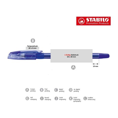 STABILO bille stylo à bille vert | non disponible | sans marquage