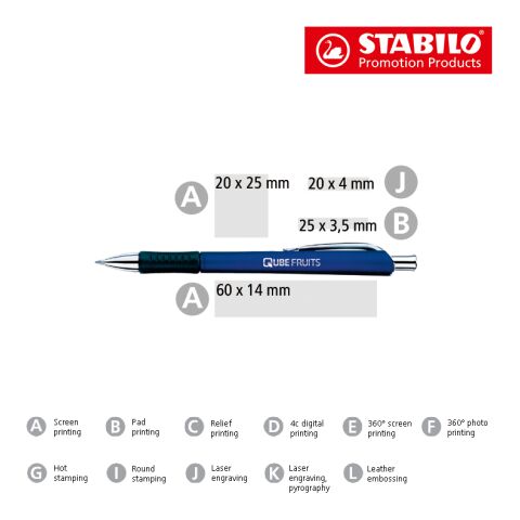 STABILO concept soft rhapsody stylo à bille bleu marine | non disponible | sans marquage