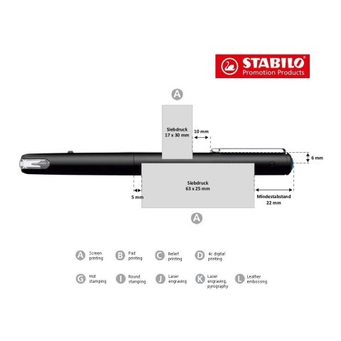 STABILO dr!ver feutre à pointe fine noir | sans marquage | sans marquage