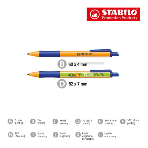 STABILO pointball stylo à bille vert | sans marquage