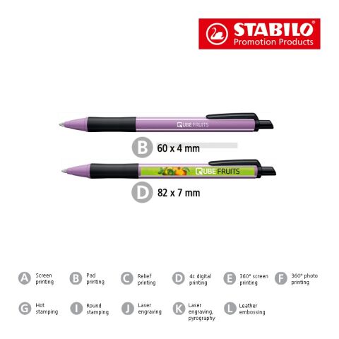 STABILO pointball NatureCOLORS stylo à bille rose clair | sans marquage