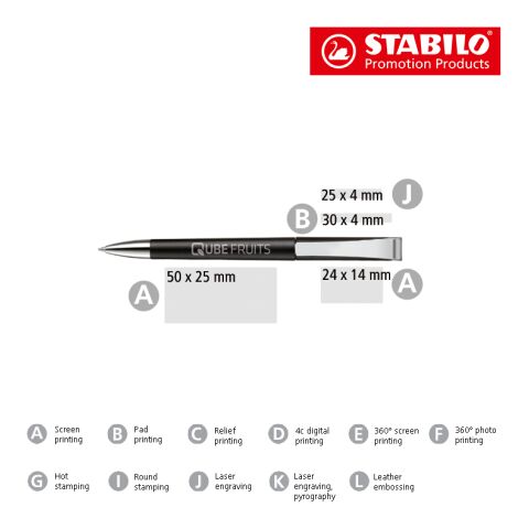 STABILO prime metal stylo à bille noir | non disponible | sans marquage
