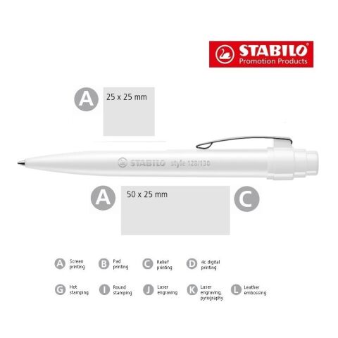 STABILO style stylo à bille bleu | sans marquage