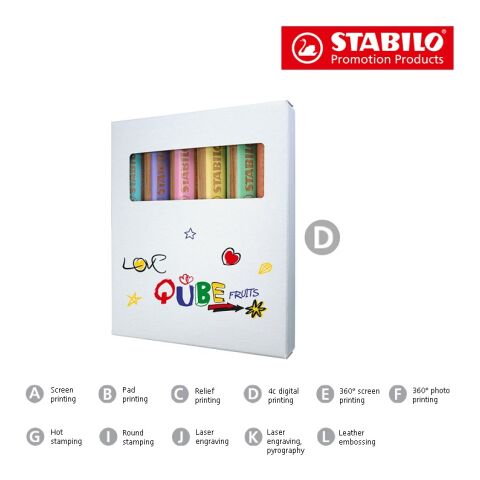 STABILO woody 3 in 1 Set de 6 crayons de couleur sans marquage