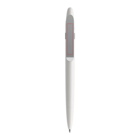 Prodir DS5 stylo à bille twist mat et agrafe métal blanc/argent | non disponible | sans marquage | S70 Silver