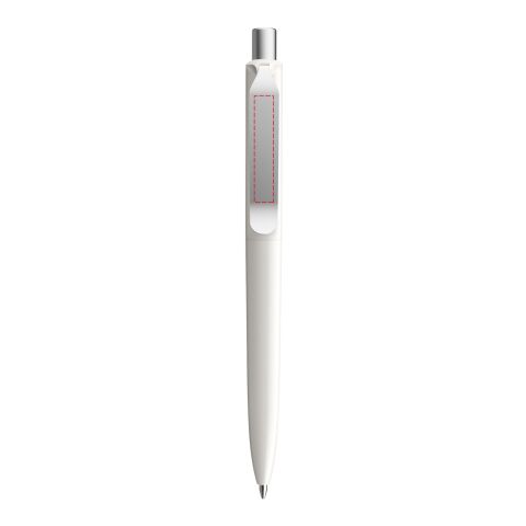 Prodir DS8 stylo à bille à poussoir poli et agrafe métal blanc/argent | non disponible | sans marquage
