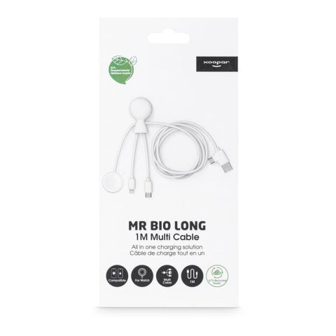 Câble multiple Xoopar Mr. Bio Long pour Apple/Samsung Watch 1 mètre Blanc | sans marquage | non disponible | non disponible