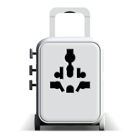 Chariot adaptateur universel GaN Xoopar Luggie pour voyages internationaux Blanc | sans marquage | non disponible | non disponible