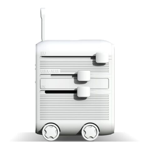 Chariot adaptateur universel GaN Xoopar Luggie pour voyages internationaux Blanc | sans marquage | non disponible | non disponible