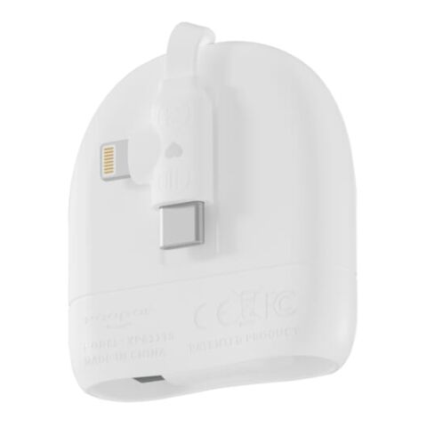 Câble rétractable USB-C et Lightning Xoopar ICE-R 60 W 1 mètre Blanc
