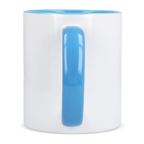 Mug subli Oslo coloré à l'intérieur &amp; anse 300ml Blanc-Bleu clair | sans marquage | non disponible | non disponible | non disponible