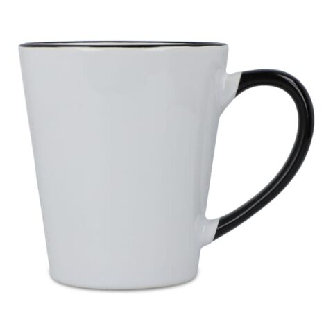Mug subli Melbourne bord &amp; anse colorés 300ml Blanc-Noir | sans marquage | non disponible | non disponible | non disponible