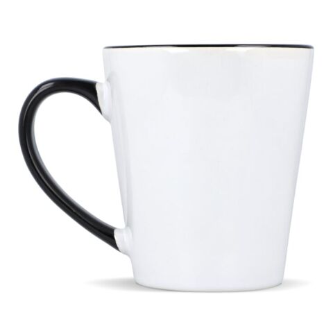 Mug subli Melbourne bord &amp; anse colorés 300ml Blanc-Noir | sans marquage | non disponible | non disponible | non disponible