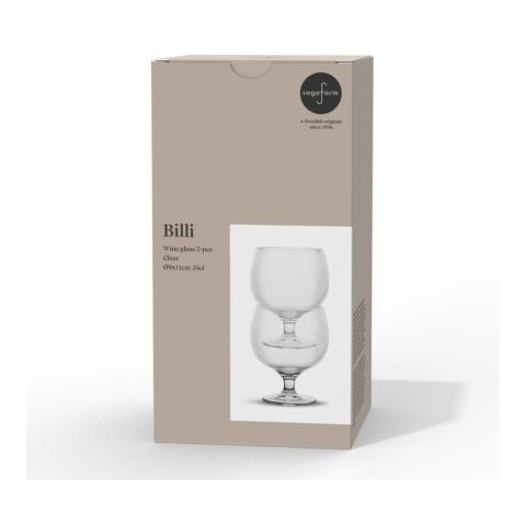 Billi verre à vin 350 ml set de 2 Transparent | sans marquage