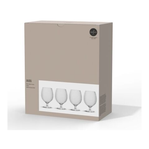 Billi verre à bière 500ml set de 4 Transparent | sans marquage