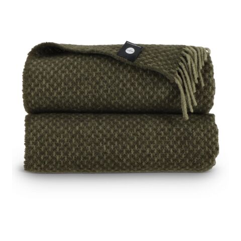 Couverture Sagaform Ulli 100 % laine de Nouvelle-Zélande Vert foncé | sans marquage