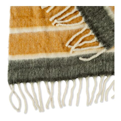 Kosta Linnewäfveri Plaid en Laine à Rayures Beige | sans marquage