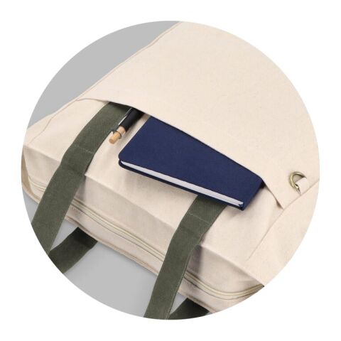 Sac carrier Canvas InSideOut Reuuz 33 x 42 x 10 cm Ecru-Vert olive | sans marquage | non disponible | non disponible