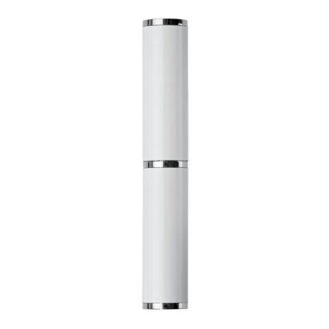 Stylo bille dans étui tube métal Blanc | Tampographie 1 couleur | à 270 degrés du clip | 7 mm x 45 mm | non disponible