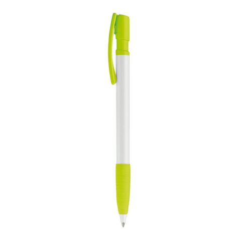 Stylo Nash Opaque Blanc-Vert clair | Sérigraphie 1 couleur | à 90 degrés du clip | 33 mm x 25 mm | non disponible