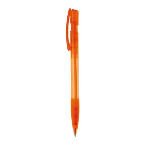Stylo Nash Transparent Orange-Orange | Tampographie 1 couleur | sur le clip | 30 mm x 5 mm | non disponible
