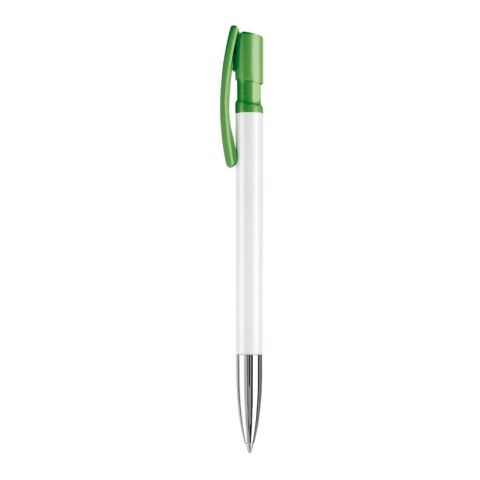 Stylo Nash Opaque Blanc-Vert | Sérigraphie 1 couleur | à 90 degrés du clip | 42 mm x 25 mm | non disponible