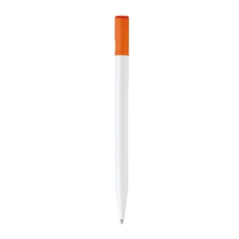 Stylo Nash Opaque Blanc-Orange | Sérigraphie 1 couleur | à 270 degrés du clip | 45 mm x 25 mm | non disponible