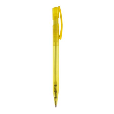Stylo Nash Transparent Jaune-Jaune | Tampographie 1 couleur | sur le clip | 30 mm x 5 mm | non disponible