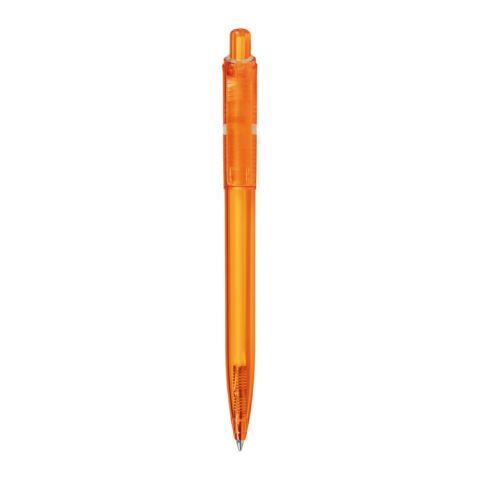 Stylo Ducal Clear transparent Orange-Orange | Sérigraphie 1 couleur | à 270 degrés du clip | 40 mm x 25 mm | non disponible