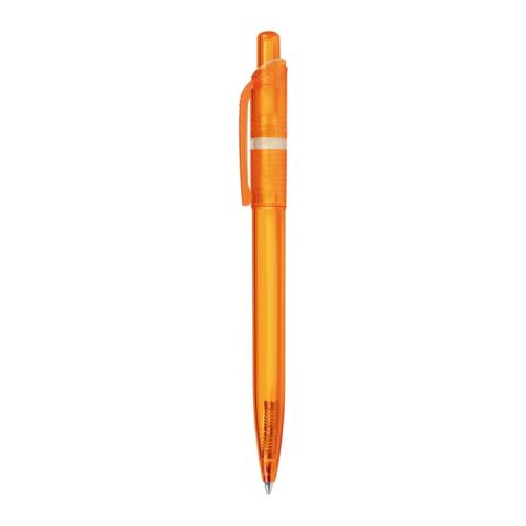 Stylo Ducal Clear transparent Orange-Orange | Sérigraphie 1 couleur | à 270 degrés du clip | 40 mm x 25 mm | non disponible