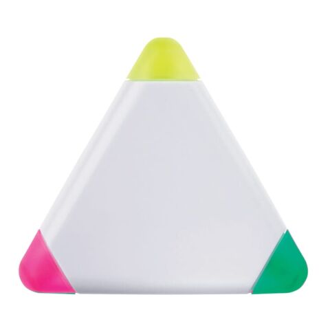 Surligneur triangulaire Blanc | Tampographie 1 couleur | 1ere face | 50 mm x 46 mm | non disponible
