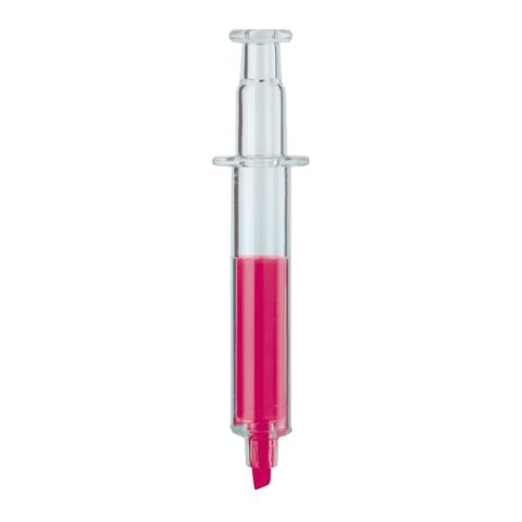 Surligneur seringue Rose-Rose | Tampographie 1 couleur | côté 1 | 50 mm x 8 mm | non disponible