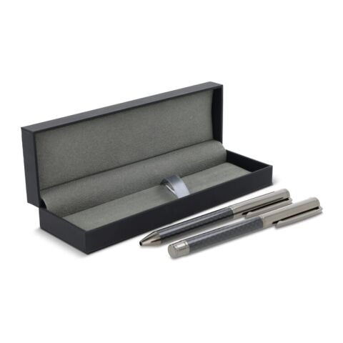 Ensemble stylo à bille et roller en métal bois de noyer dans une boîte cadeau Bronze nickelé foncé-Bronze nickelé foncé | sans marquage | non disponible | non disponible | non disponible