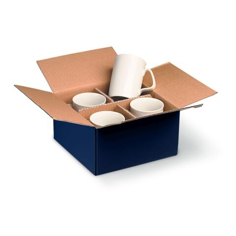 Boîte pour mug Bleu / Blanc | sans marquage