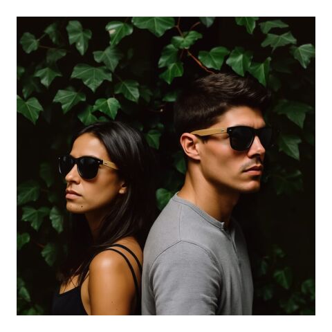 Lunettes de soleil Justin RPC avec bambou UV400 Noir | sans marquage | non disponible | non disponible | non disponible